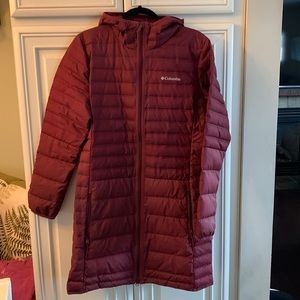 Columbia light weight down coat